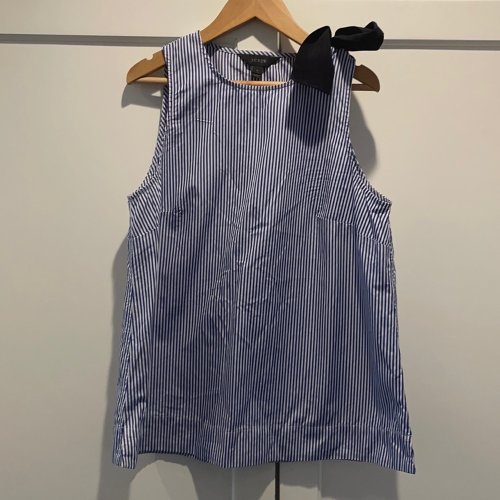 Women’s J. Crew sleeevless tank with grosgrain tie